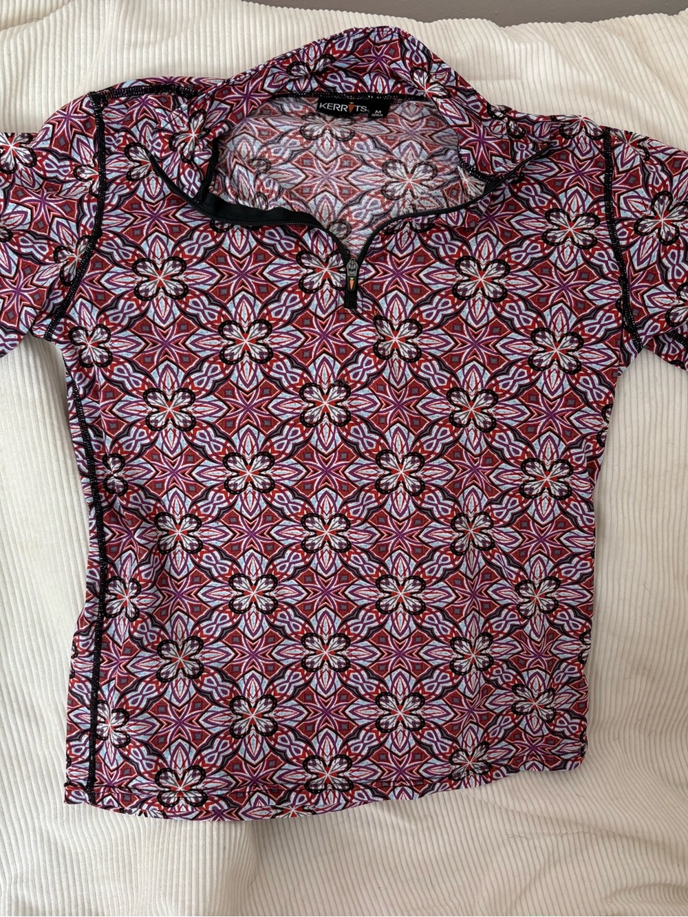 Kerrits Pink Floral Print Performance Polo